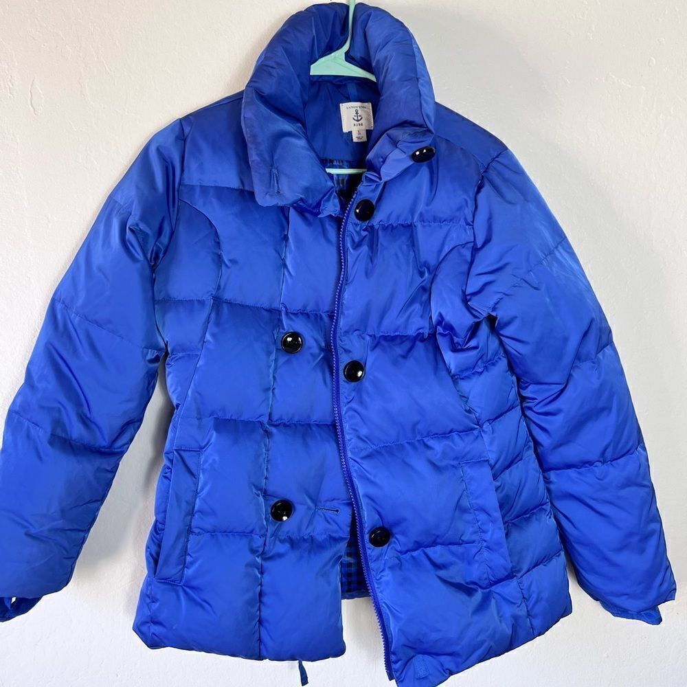Lands End Down Puffer Coat Kids Size L